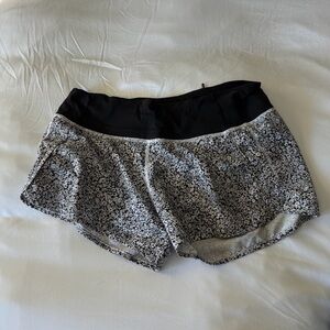 Black and White Patterned Shorts